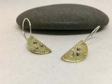 Load image into Gallery viewer, Brass and Silver half circles