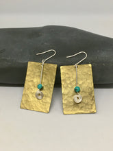 Load image into Gallery viewer, Bold and Brass with Turquoise/Sterling Silver