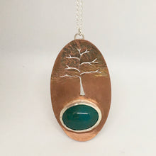 Load image into Gallery viewer, Tree Pendant - Chrysocolla
