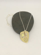 Load image into Gallery viewer, Brass Spiral - Serpentine Necklace