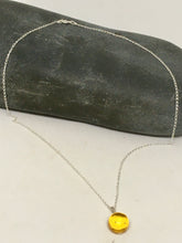 Load image into Gallery viewer, Amber Drop Necklace on Sterling Silver Chain