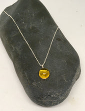 Load image into Gallery viewer, Amber Drop Necklace on Sterling Silver Chain
