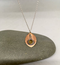 Load image into Gallery viewer, Amber Copper Pendant-Sterling Silver