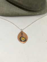 Load image into Gallery viewer, Amber Copper Pendant-Sterling Silver