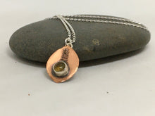 Load image into Gallery viewer, Amber Copper Pendant-Sterling Silver