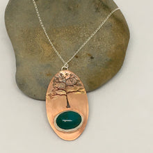Load image into Gallery viewer, Tree Pendant - Chrysocolla
