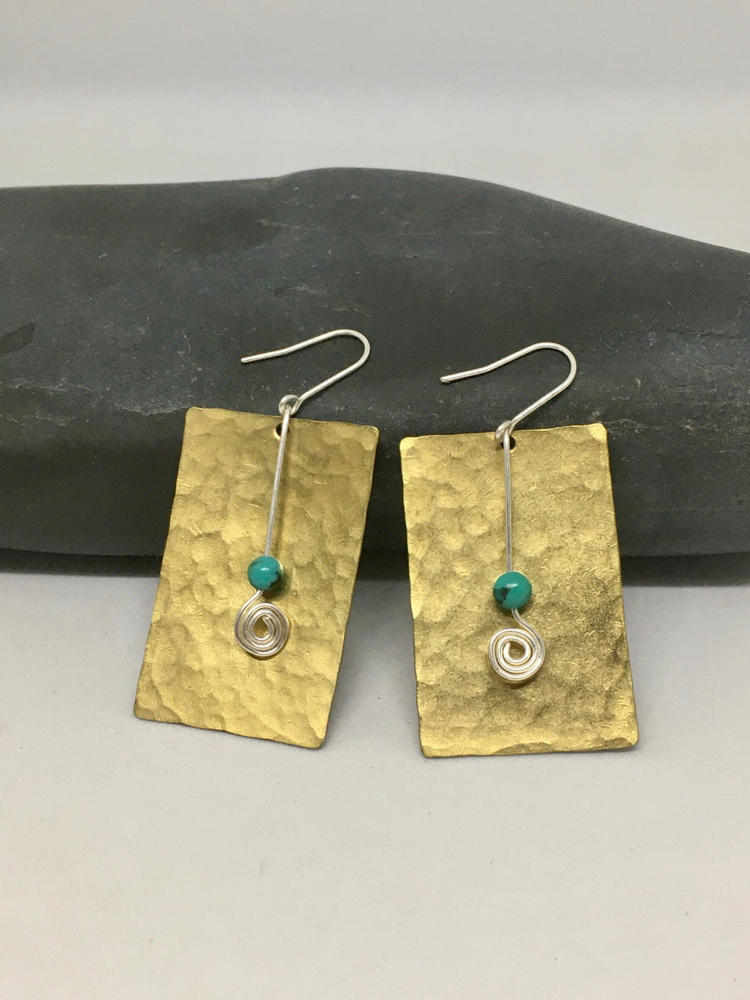 Bold and Brass with Turquoise/Sterling Silver