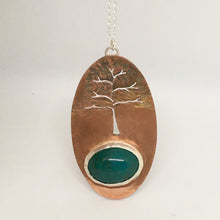 Load image into Gallery viewer, Tree Pendant - Chrysocolla
