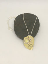 Load image into Gallery viewer, Brass Spiral - Serpentine Necklace
