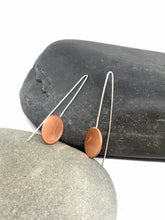 Load image into Gallery viewer, Long Drop Brass/Copper Earring
