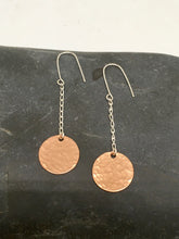 Load image into Gallery viewer, Brass and Sterling Silver Chain Earrings
