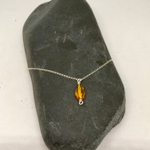 Load image into Gallery viewer, Amber Drop Necklace -Sterling Silver Chain
