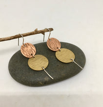 Load image into Gallery viewer, Metal Duo with Silver Drop Earrings
